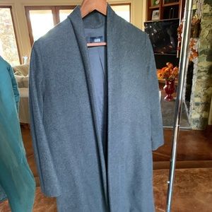 Kaarem draped grey coat